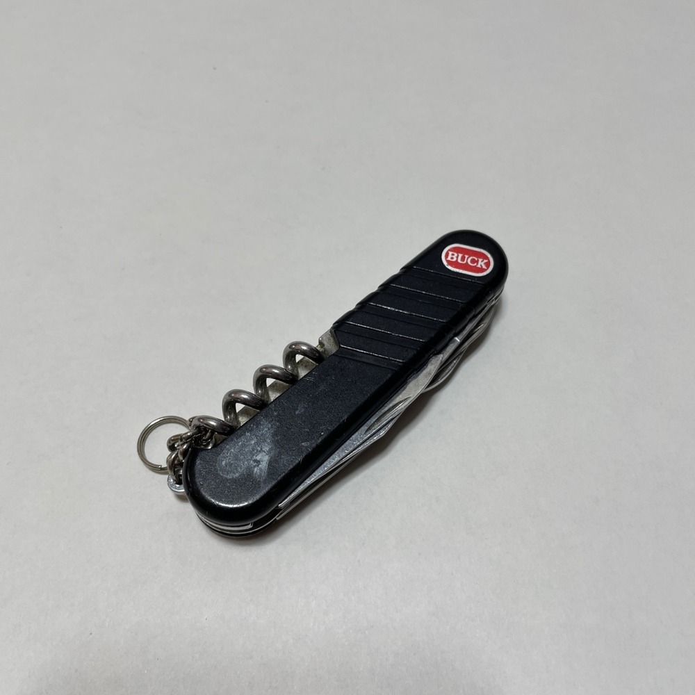 Wenger‎ SwissBuck Fishtale Knife Black Nylon Handle Buck Logo All Purpose Tool
